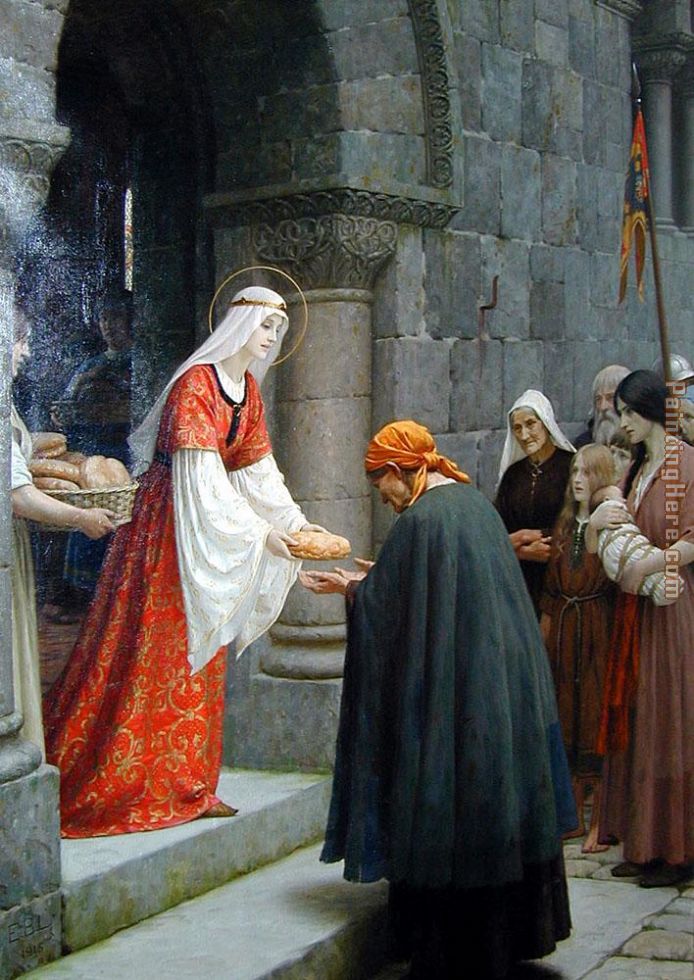 The Charity of St painting - Edmund Blair Leighton The Charity of St art painting